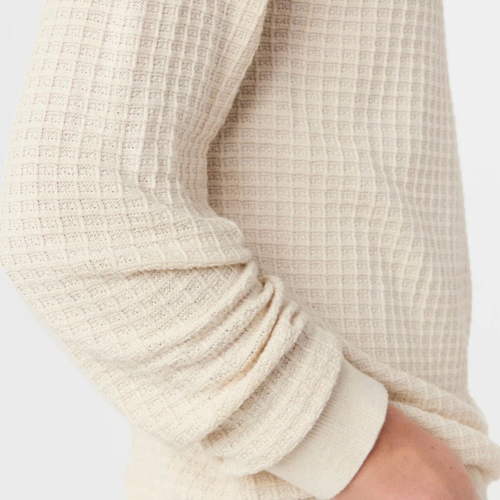 Frank and Oak SeaCell Waffle Sweater in Oatmeal - Picture 6 of 10